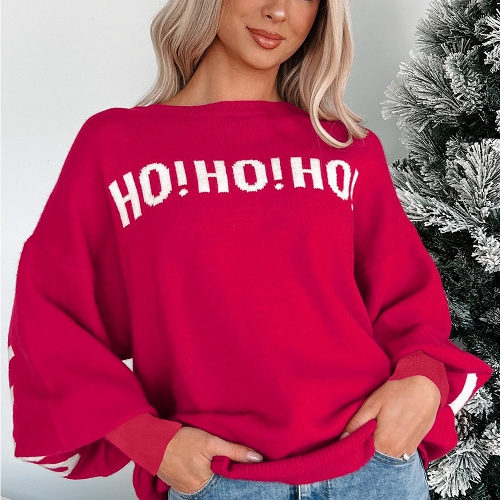 Festive Red Holiday Sweater